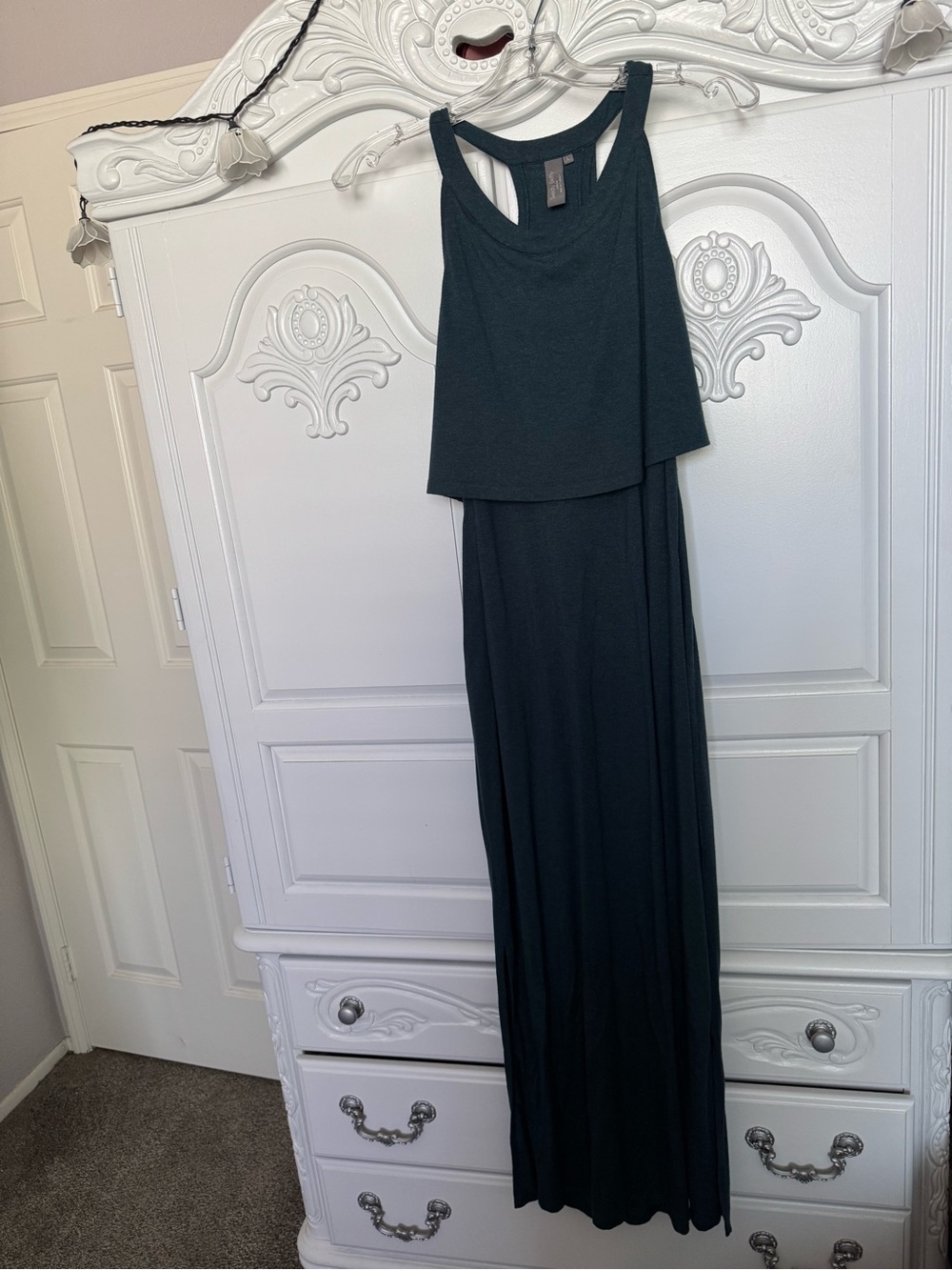 Sweaty Betty Black Sleeveless Maxi with Layered Tank Bodice